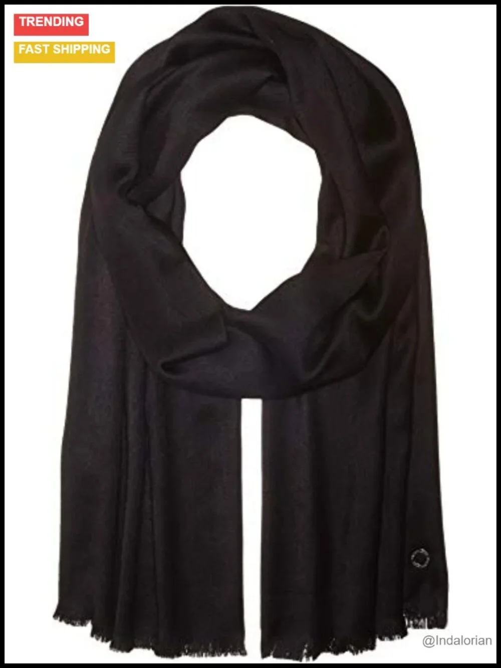 Lightweight Pashmina Wrap, Satin, 100% Viscose, Versatile Scarf